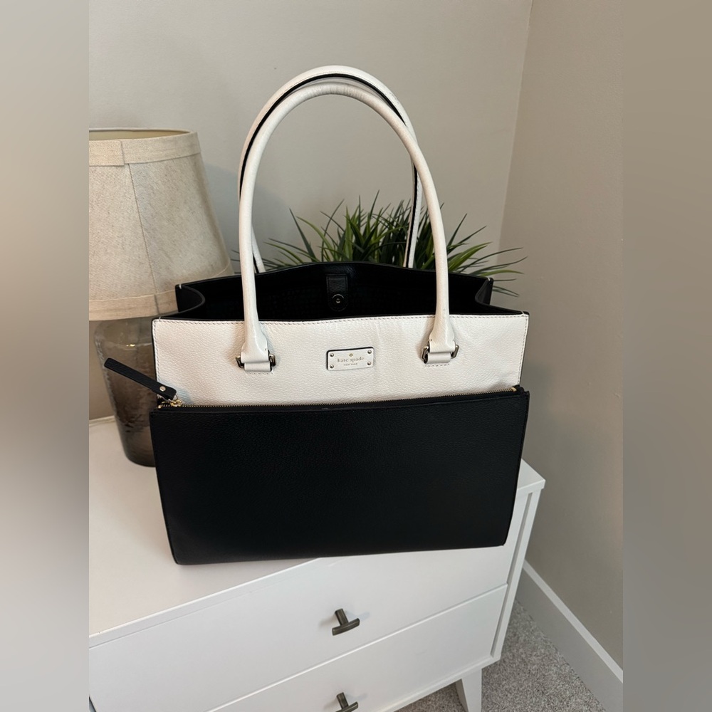 Kate Spade Grove Street Maeve Black & White Shoulder Bag